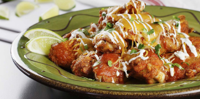 Semi-Home Cooked Enchilada Wings w/Fiesta Baked Beans